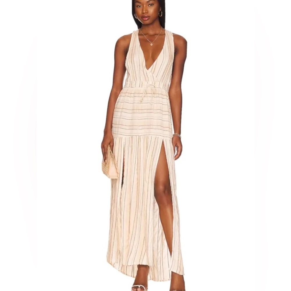 L*Space Emma Beach Coverup Maxi Dress Striped | Women’s Size XS